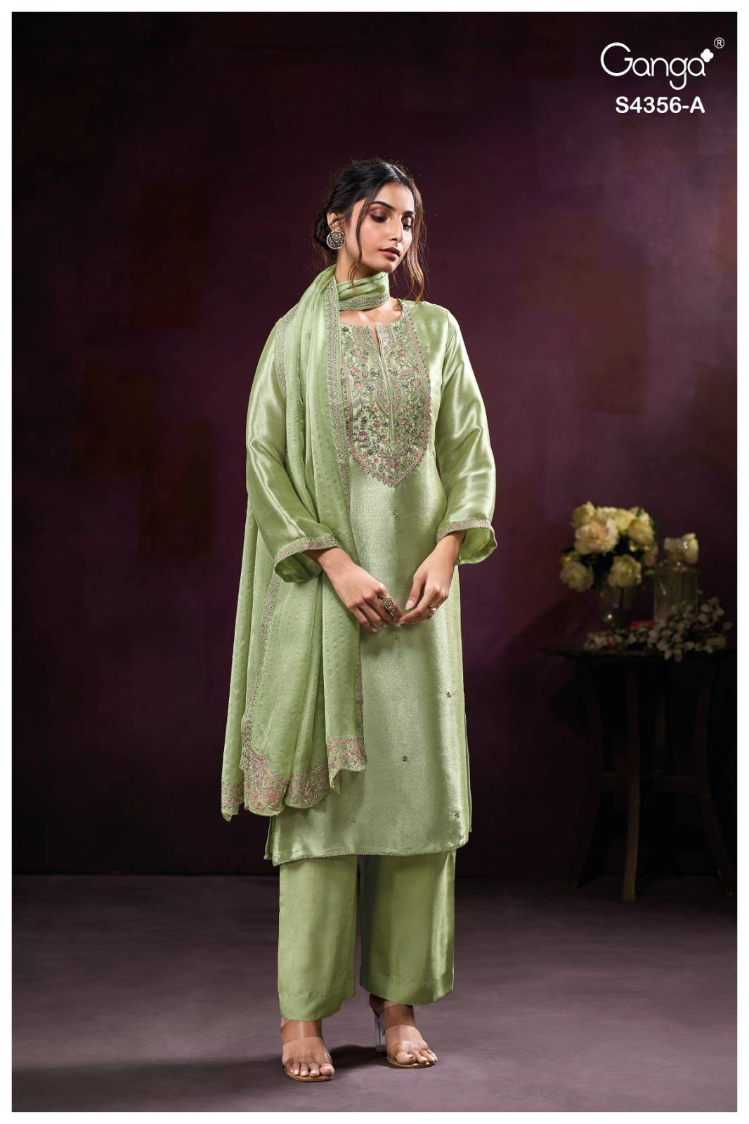 TVEYA 4356 SERIES BY GANGAFASHION Stylish Beautiful Colourful Silk Dresses At Wholesale Price